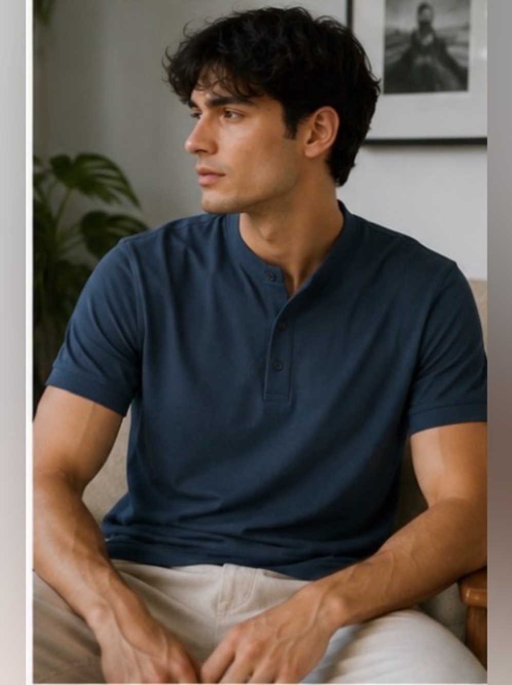 Zara grandfather collar polo